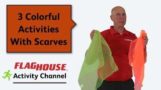 3 Colorful Phys Ed Activities with Scarves Ep 24  Scarves [upl. by Janka236]