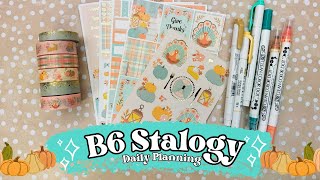 B6 Stalogy  Weekly amp Daily Plan with Me  Thanksgiving PWM  Simply Gilded Stickers amp Washi Tape [upl. by Marina]