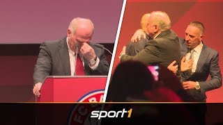 RobberyÜberraschung Uli Hoeneß kämpft mit Tränen  SPORT1 [upl. by Dnomyaw]