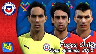 Fdj  Faces Chile Campeón Copa América 2015 Pes 2013 [upl. by Ahsitil]