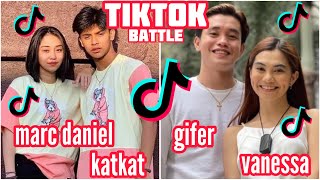 Marc Daniel and Kat Vs Gifer and Vanessa Tiktok Couple Battle [upl. by Refinneg]