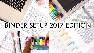 BINDER SETUP and Organisation StepbyStep  For Highschool and College [upl. by Spielman]