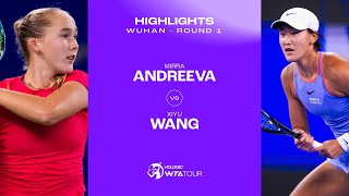 Mirra Andreeva vs Wang Xiyu  2024 Wuhan Round 1  WTA Match Highlights [upl. by Jankell461]