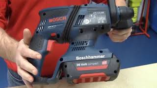 Bosch Professional GBH 36 VEC Compact Cordless Rotary Hammer Drill [upl. by Hilario96]