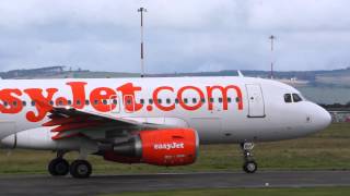 EasyJet Airbus 319 taking off from Inverness AirportWatch HD [upl. by Lagiba]