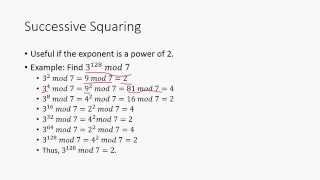 Modular Exponentiation  Discrete Math Structures Lesson 8 [upl. by Leirua621]