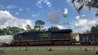 Rare CSX L795 with DPU goes south through Folkston 11112024 151 PM [upl. by Pelmas541]