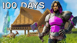 I Played 100 Days of ARK Survival ASCENDED The Island [upl. by Arukas]