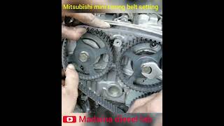 Mitsubishi engine timing belt install [upl. by Attevroc]