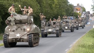 Huge convoy of tanks and military vehicles on the 80th Anniversary of DDay 🪖 [upl. by Assanav]