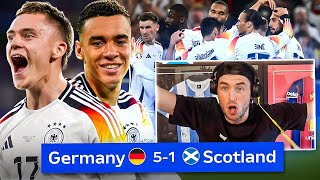 GERMANY DOMINATE 51 EUROS 2024 GERMANY VS SCOTLAND REACTION [upl. by Tsnre]