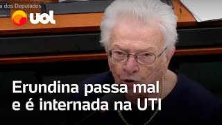 Erundina passa mal após discurso e Câmara interrompe sessão deputada está internada na UTI [upl. by Dyann]