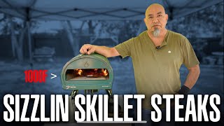 Gozney Roccbox Sizzlin Skillet Steaks 4K [upl. by Peer]