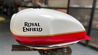 Baker express  OEM factory finish paintjob on a Royal Enfield Interceptor 650 [upl. by Euqinomod]