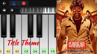 Darbar Title Theme  Easy Piano Tutorial  Slow Motion  Anirudh [upl. by Alyag]