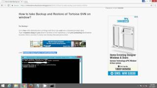 How to take backup and restore Tortoise SVN avi [upl. by Linis]