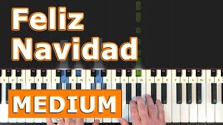 Feliz Navidad  Piano Tutorial Sheet Music [upl. by Mcclary]