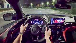 2025 Acura MDX ASpec Advance  POV Night Drive Binaural Audio [upl. by Lledo689]