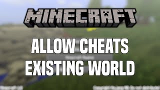 How To Allow Cheats After Creating A Minecraft World JAVA [upl. by Yeliab375]