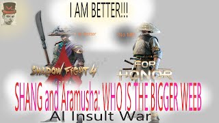 The LEGENDARY CROSSOVER Shang Vs Aramusha AI Insult Battle [upl. by Molohs]