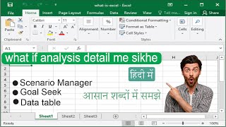 What if analysis in detailGoal seek sumifScenario Managerdata Data table hindi me [upl. by Etnomaj469]