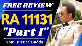 RA 11131 Part I  The Philippine Criminology Profession Act of 2018 Free Criminology Board Review [upl. by Adnuhser27]