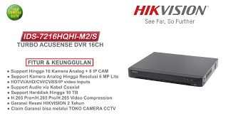 DVR HIKVISION 16 CHANNEL iDS7216HQHIM2S [upl. by Kellie]