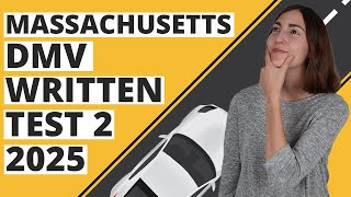 Massachusetts DMV Written Test 2 2025 60 Questions with Explained Answers [upl. by Yajnas]