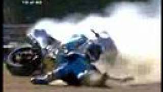 British Superbikes Tom Sykes Crash at Brands Hatch 2008 [upl. by Bloch]