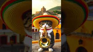 Cat With Saxophone 🎷catloverstrending cat cartkicks cartoon [upl. by Arianna729]