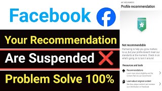 Facebook page profile Not recommended l page not recommended  profile not recommended how to solve [upl. by Aisela]