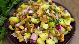 Kartoffelsalat mit Pilzen Einfach und lecker [upl. by Anitsihc672]