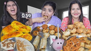 Guess the Words Food Challenge  Golgappa Momos Paneer Rolls Spring Roll Quesadilla Pastry etc [upl. by Rosene]