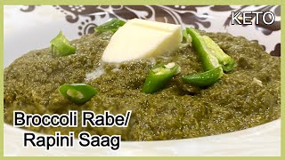 Broccoli Rabe Rapini Saag Keto and Low Carb Healty food recipes [upl. by Eirised]