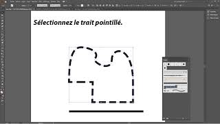 Avec Adobe Illustrator Comment décomposer un trait pointillé [upl. by Eelarbed22]