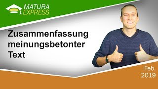 Textinterpretation – Epik  Zentralmatura Deutsch Jänner 2019 21 [upl. by Tsenre]