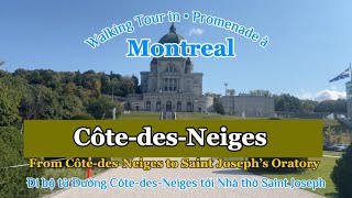 Montreal Walking Tour CÔTEDESNEIGES to SAINT JOSEPH’S ORATORY 4K Ði bộ ở CDNOctober 032024 [upl. by Waverly]