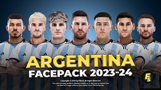 Argentina NT Facepack 202324 Season  Sider and Cpk  Football Life 2024 and PES 2021 [upl. by Carvey]