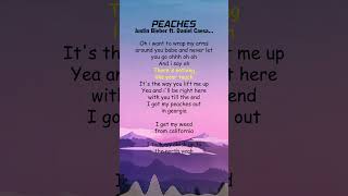 Justin Bieber ft Daniel Caesar Giveon  Peaches Lyrics shorts [upl. by Isoais]