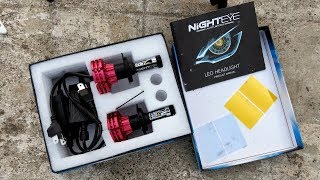 Best Brightest LED Headlights bulb ever made for motorcycles  NightEye A344 X1 LED Headlight Kit [upl. by Newnorb]