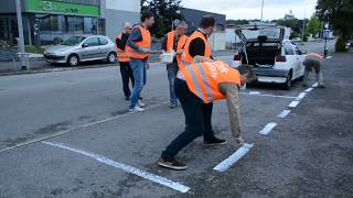 Opération de la CFDT près du dépôt de la Semitan à SaintHerblain [upl. by Mecke436]