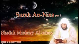 Mishary alafasy Surah AnNisa with audio english translation Part 1 [upl. by Panthea]