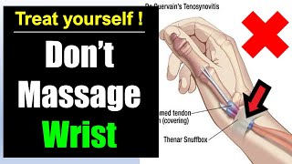 Thumb wrist pain relief How to fix De quervains Tenosynovitis [upl. by Joash]