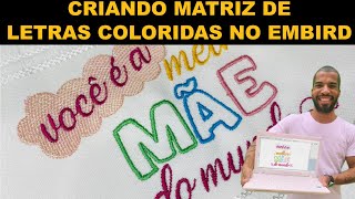 Letras coloridas para bordar [upl. by Eirrahs]