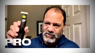 Full Beard Shave REAL TIME  Phillips Norelco OneBlade 360 PRO — average guy tested approved [upl. by Carolan]