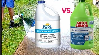 Pool Essentials chlorinated liquid VS Mold Armor MultiPurpose mold and mildew killer [upl. by Mccomb928]