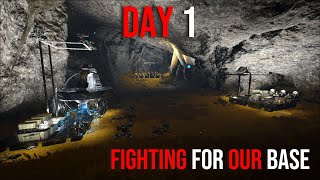 Fighting for the BEST cave on Xavi 3man  Ark Unofficial PvP [upl. by Ja]