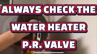 WATER HEATER PRESSURE RELIEF VALVE WARNING waterheater waterheaterinstallation diygarage￼ [upl. by Miehar]