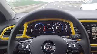 VW TRoc 10 TSI Design  consumption on 140 kmh highway [upl. by Eshelman]