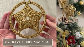 DIY Macrame Christmas Star [upl. by Nelad39]